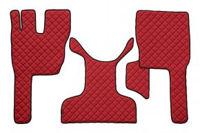 Tapis en simili cuir Q pour VOLVO FM 4 (01.2013-12.2019) - Rouge