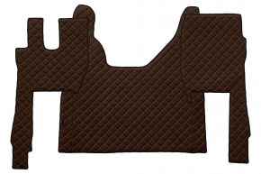 Tapis en simili cuir Q pour FORD F-MAX (dès 10.2018) - Marron