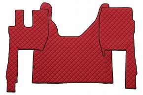 Tapis en simili cuir Q pour FORD F-MAX (dès 10.2018) - Rouge