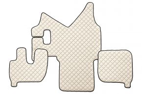 Tapis en simili cuir Q pour IVECO STRALIS (01.2002-12.2012) - manuelle - Beige clair