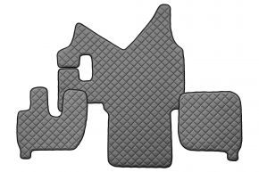 Tapis en simili cuir Q pour IVECO STRALIS (01.2002-12.2012) - manuelle - Gris