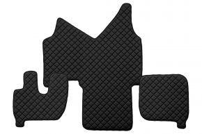 Tapis en simili cuir Q pour IVECO STRALIS (01.2002-12.2012) - automatique - Noir