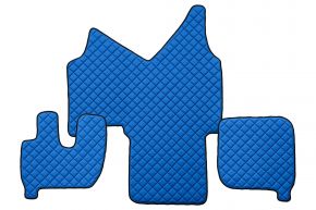 Tapis en simili cuir Q pour IVECO STRALIS (01.2002-12.2012) - automatique - Bleu