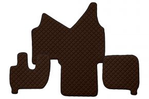 Tapis en simili cuir Q pour IVECO STRALIS (01.2002-12.2012) - automatique - Marron