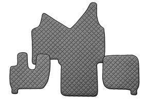 Tapis en simili cuir Q pour IVECO STRALIS (01.2002-12.2012) - automatique - Gris