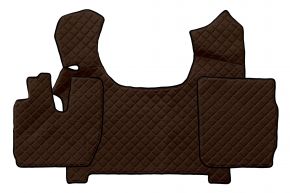 Tapis en simili cuir Q pour IVECO STRALIS S-WAY (03.2019-12.2023) - Marron