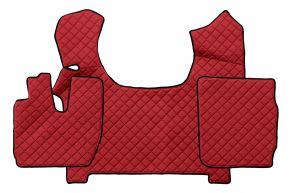 Tapis en simili cuir Q pour IVECO STRALIS S-WAY (03.2019-12.2023) - Rouge