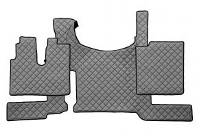 Tapis en simili cuir Q pour MAN TGX (dès 03.2021) - avec frein ADR dans le plancher - Gris