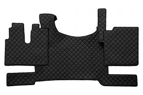 Tapis en simili cuir Q pour MAN TGX (dès 03.2021) - sans frein ADR dans le plancher - Noir