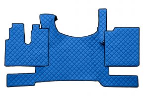 Tapis en simili cuir Q pour MAN TGX (dès 03.2021) - sans frein ADR dans le plancher - Bleu