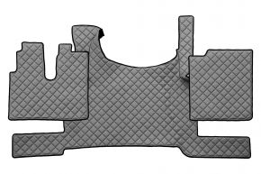 Tapis en simili cuir Q pour MAN TGX (dès 03.2021) - sans frein ADR dans le plancher - Gris
