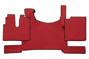 Tapis en simili cuir Q pour MAN TGX (dès 03.2021) - sans frein ADR dans le plancher - Rouge