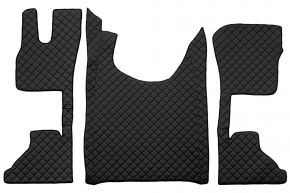 Tapis en simili cuir Q pour DAF XG (dès 10.2021) - siège passager pneumatique - Noir