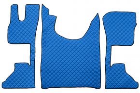 Tapis en simili cuir Q pour DAF XG (dès 10.2021) - siège passager pneumatique - Bleu