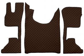 Tapis en simili cuir Q pour DAF XG (dès 10.2021) - siège passager pneumatique - Marron