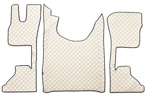 Tapis en simili cuir Q pour DAF XG (dès 10.2021) - siège passager pneumatique - Beige clair