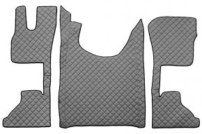 Tapis en simili cuir Q pour DAF XG (dès 10.2021) - siège passager pneumatique - Gris
