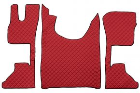 Tapis en simili cuir Q pour DAF XG (dès 10.2021) - siège passager pneumatique - Rouge