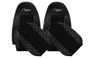 Housses de siège sur mesure ELEGANCE Q pour VOLVO FH 3 (01.2009-12.2012) - noires