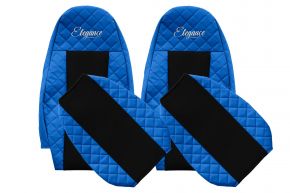 Housses de siège sur mesure ELEGANCE Q pour VOLVO FH 3 (01.2009-12.2012) - bleues