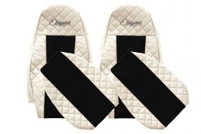 Housses de siège sur mesure ELEGANCE Q pour VOLVO FH 3 (01.2009-12.2012) - beige clair