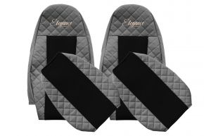 Housses de siège sur mesure ELEGANCE Q pour VOLVO FH 3 (01.2009-12.2012) - grises