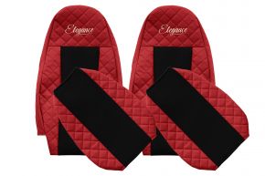 Housses de siège sur mesure ELEGANCE Q pour VOLVO FH 3 (01.2009-12.2012) - rouges