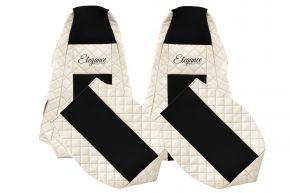 Housses de siège sur mesure ELEGANCE Q pour SCANIA G (01.2005-12.2016) - appuie-têtes intégrés - beige clair