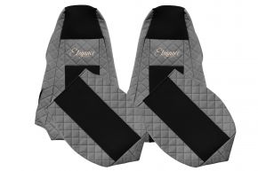 Housses de siège sur mesure ELEGANCE Q pour SCANIA G (01.2005-12.2016) - appuie-têtes intégrés - grises
