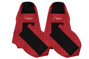 Housses de siège sur mesure ELEGANCE Q pour SCANIA G (01.2005-12.2016) - appuie-têtes intégrés - rouges