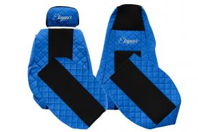 Housses de siège sur mesure ELEGANCE Q pour SCANIA G (01.2005-12.2016) - appuie-tête passager réglable - bleues