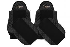 Housses de siège sur mesure ELEGANCE Q pour MAN TGL (01.2005-12.2012) - noires