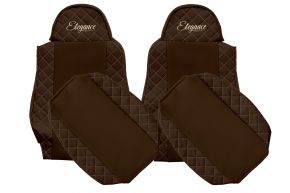 Housses de siège sur mesure ELEGANCE Q pour MAN TGL (01.2005-12.2012) - marron