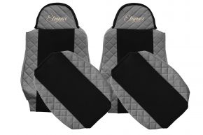Housses de siège sur mesure ELEGANCE Q pour MAN TGL (01.2005-12.2012) - grises
