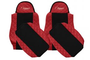 Housses de siège sur mesure ELEGANCE Q pour MAN TGL (01.2005-12.2012) - rouges