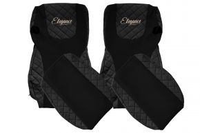 Housses de siège sur mesure ELEGANCE Q pour DAF CF (01.2013-12.2020) - noires