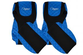 Housses de siège sur mesure ELEGANCE Q pour DAF CF (01.2013-12.2020) - bleues