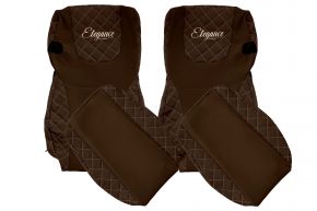 Housses de siège sur mesure ELEGANCE Q pour DAF CF (01.2013-12.2020) - marron