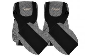 Housses de siège sur mesure ELEGANCE Q pour DAF CF (01.2013-12.2020) - grises