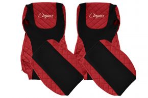 Housses de siège sur mesure ELEGANCE Q pour DAF CF (01.2013-12.2020) - rouges