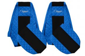 Housses de siège sur mesure ELEGANCE Q pour RENAULT MAGNUM MILLENIUM (01.2002-12.2007) - bleues