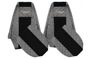 Housses de siège sur mesure ELEGANCE Q pour RENAULT MAGNUM MILLENIUM (01.2002-12.2007) - grises