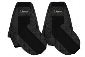 Housses de siège sur mesure ELEGANCE Q pour RENAULT PREMIUM II (01.2005-12.2013) - noires