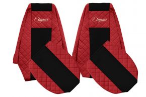 Housses de siège sur mesure ELEGANCE Q pour RENAULT PREMIUM II (01.2005-12.2013) - rouges