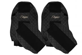 Housses de siège sur mesure ELEGANCE Q pour MERCEDES ACTROS MP 2 (01.2003-12.2006) - noires