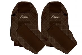 Housses de siège sur mesure ELEGANCE Q pour MERCEDES ACTROS MP 2 (01.2003-12.2006) - marron