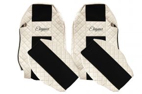 Housses de siège sur mesure ELEGANCE Q pour MERCEDES ACTROS MP 2 (01.2003-12.2006) - beige clair