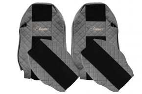Housses de siège sur mesure ELEGANCE Q pour MERCEDES ACTROS MP 2 (01.2003-12.2006) - grises