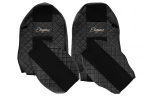Housses de siège sur mesure ELEGANCE Q pour MERCEDES ACTROS MP 3 (01.2007-12.2010) - noires