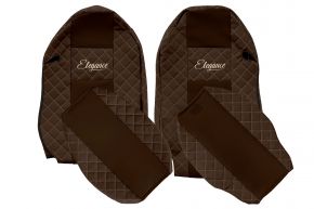 Housses de siège sur mesure ELEGANCE Q pour MERCEDES ACTROS MP 3 (01.2007-12.2010) - marron